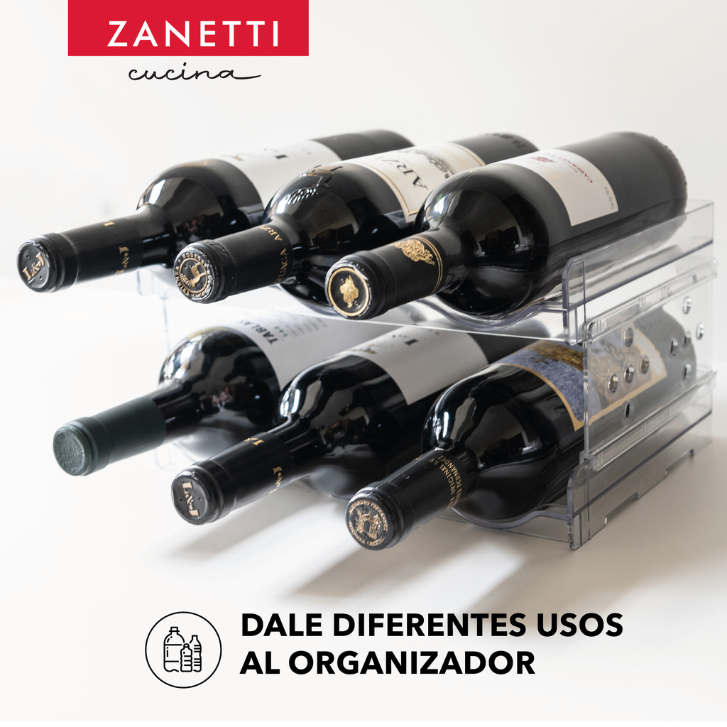 ORGANIZADOR APILABLE DE BOTELLAS PARA 9 UNIDADES