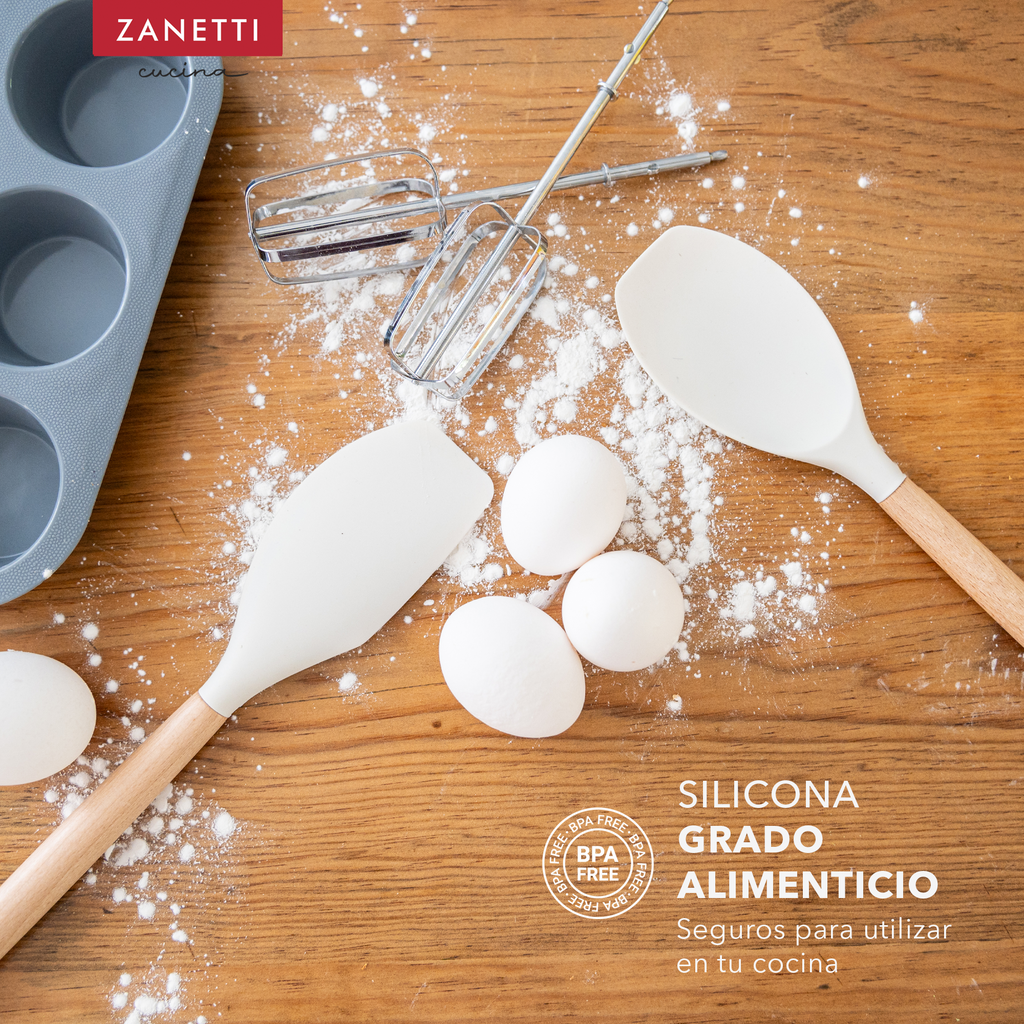 Juego de 11 Utensilios de Cocina con Cubeta de Almacenamiento - Blanco