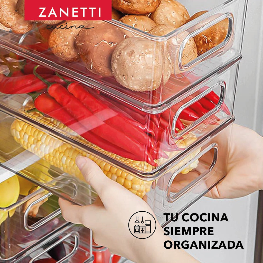 Juego de 6 Organizadores de Cajones y Refrigerador de Plástico Transparente Premium